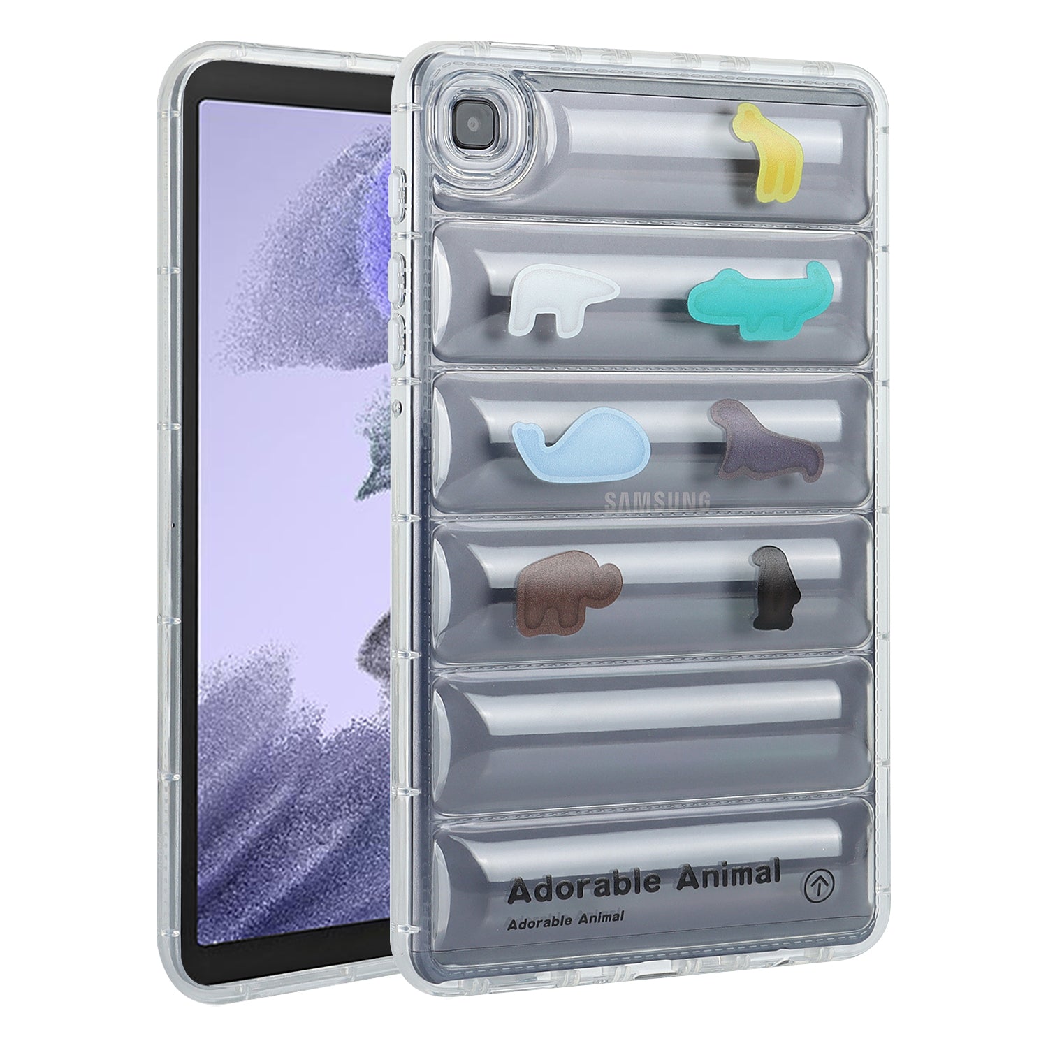 For Samsung Galaxy Tab A7 Lite 8.7-inch T220 T225 TPU Tablet Case Clear Down Jacket Design Pattern Printed Cover For Samsung Galaxy Tab A7 Lite 8.7-inch T220 T225 TPU Tablet Case Clear Down Jacket Design Pattern Printed Cover